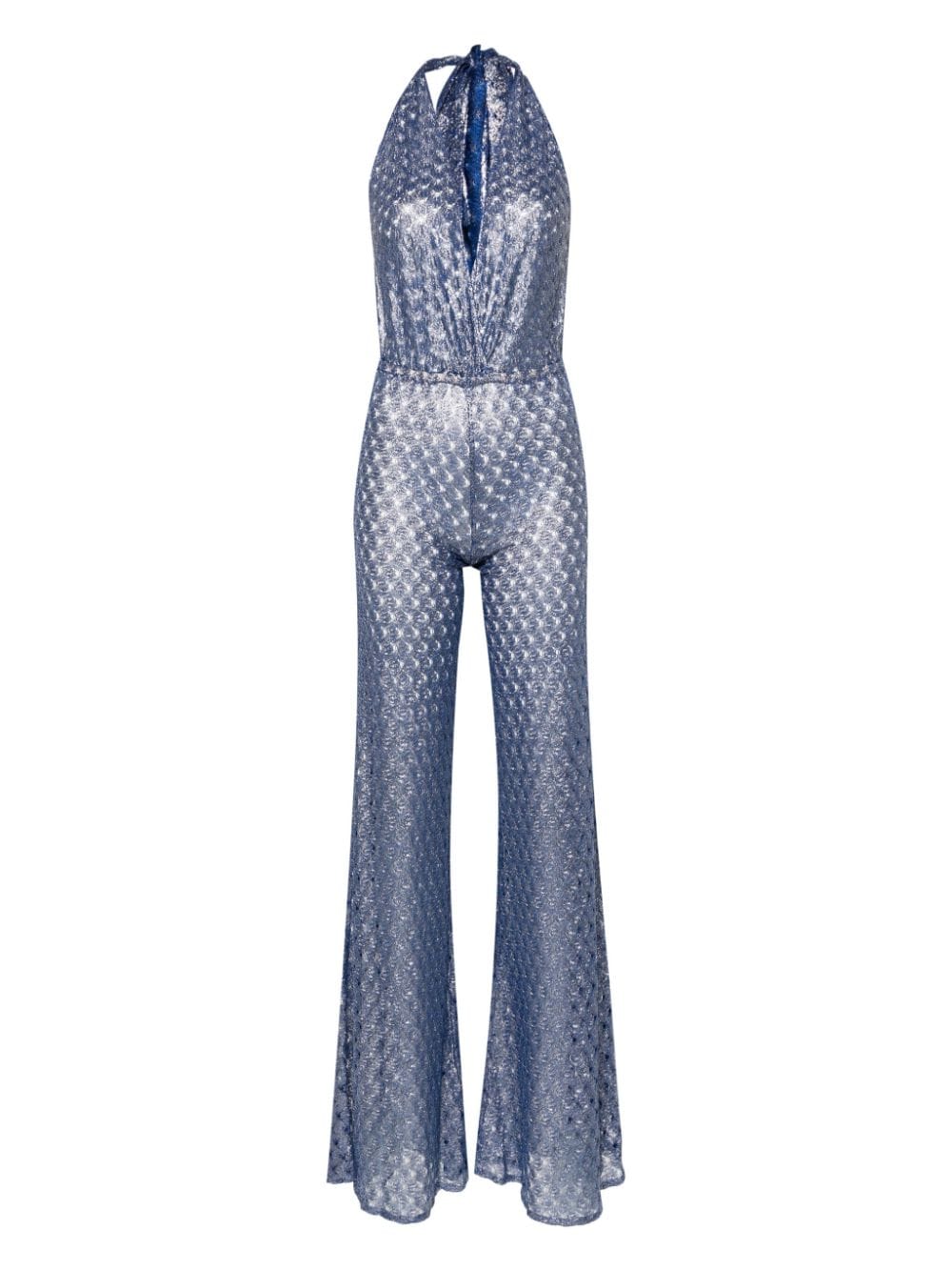 Missoni open-knit halterneck jumpsuit - Blue von Missoni