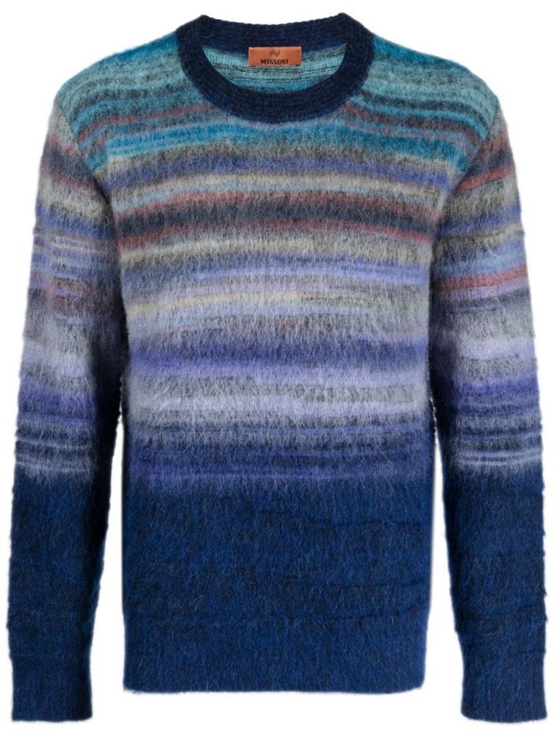 Missoni striped crew-neck jumper - Blue von Missoni