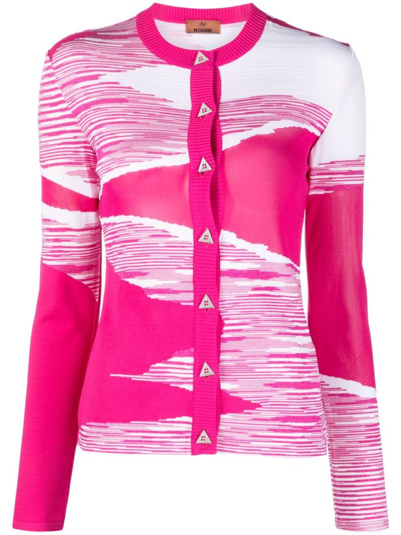 Missoni semi-sheer details button-up cardigan - Pink von Missoni