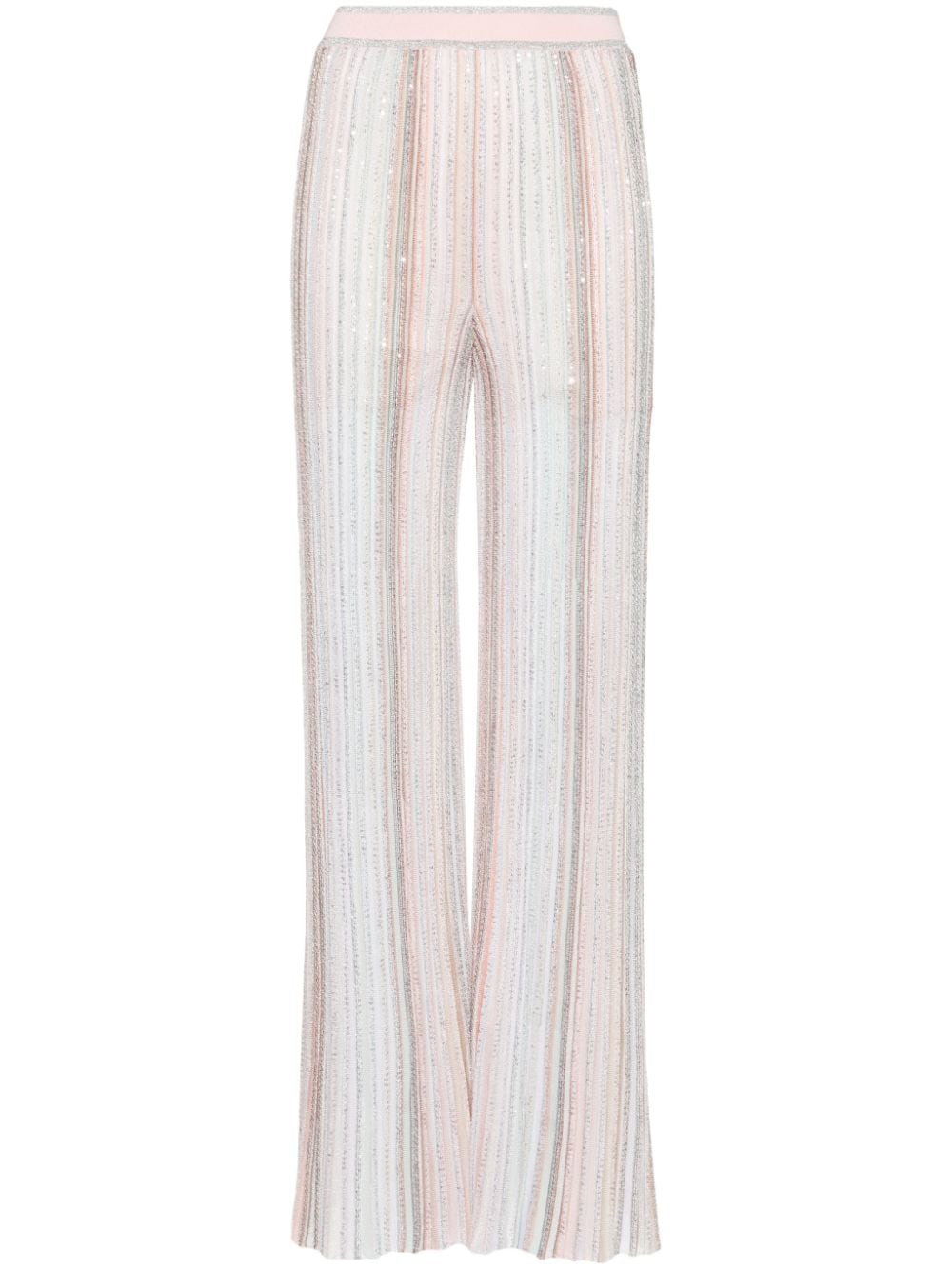 Missoni sequin-embellished flare-leg trousers - Pink von Missoni