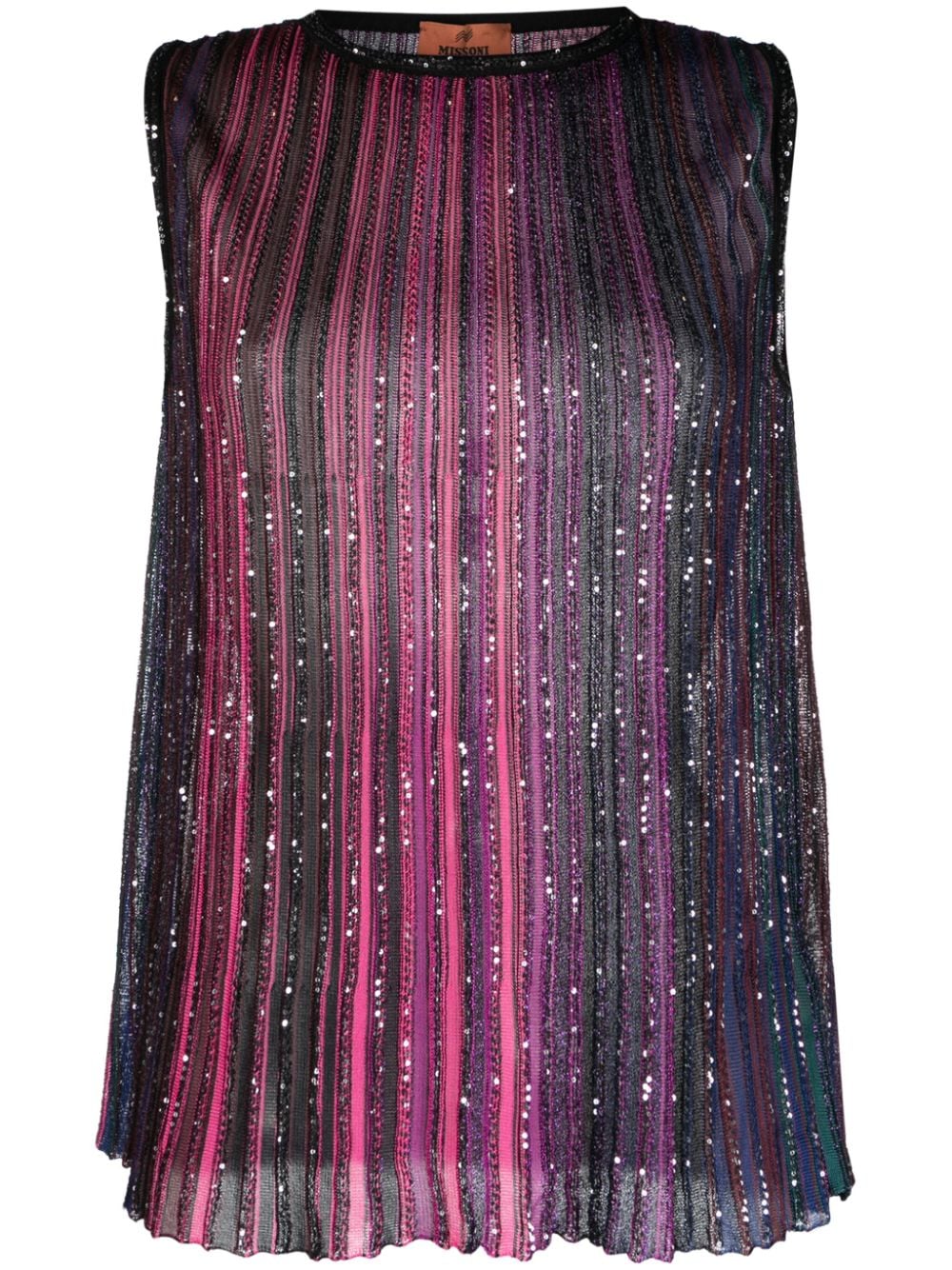 Missoni sequin-embellished pleated tank top - Pink von Missoni