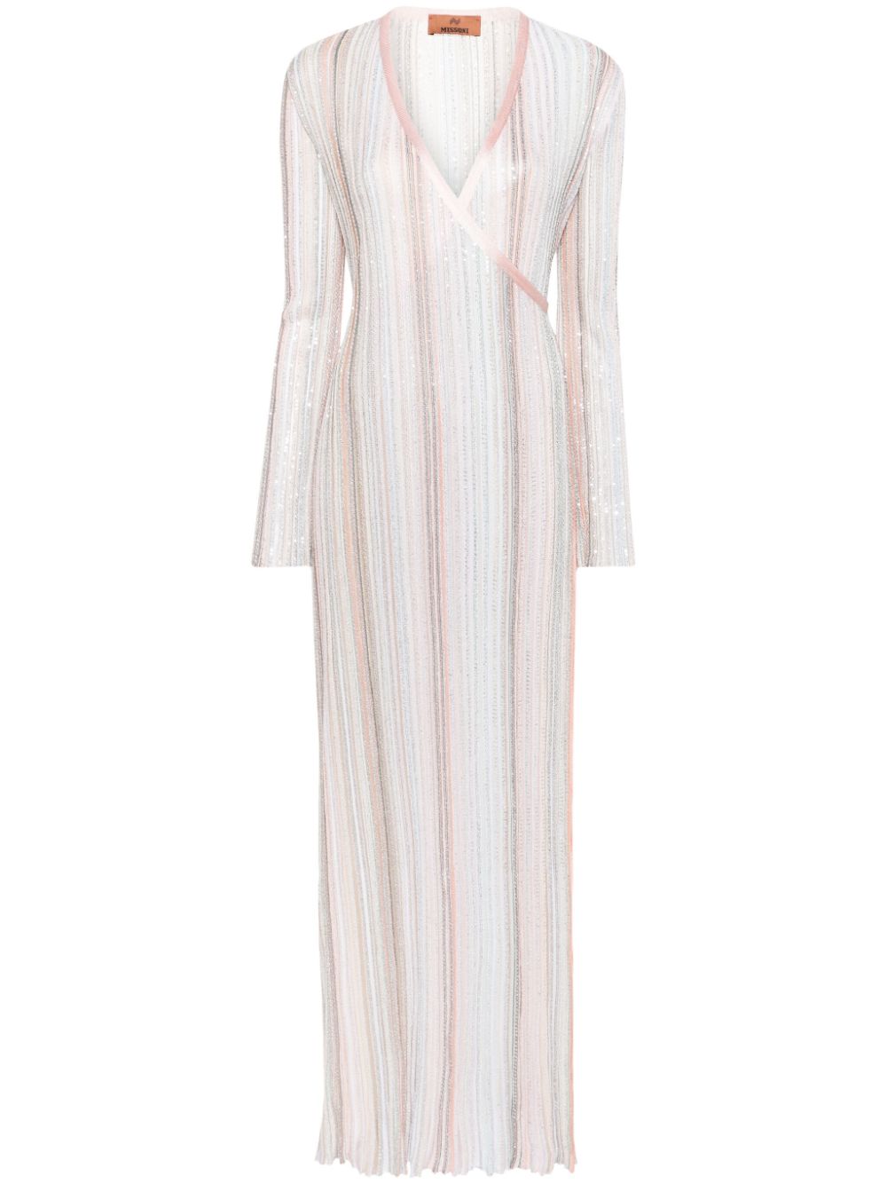 Missoni sequin-embellished wrap maxi dress - Pink von Missoni