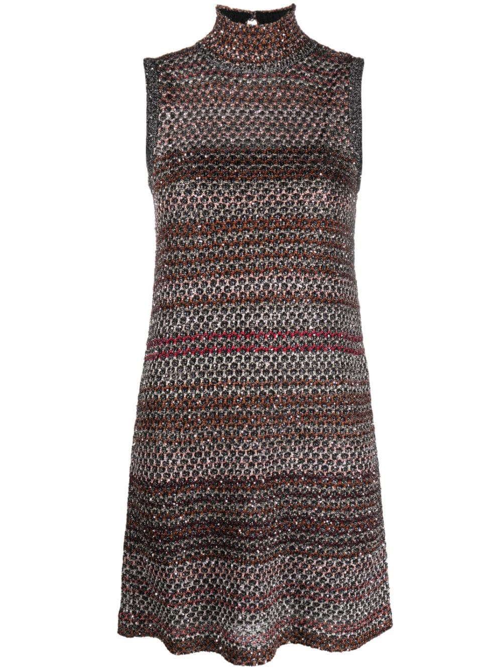 Missoni sequinned honeycomb-knit minidress - Black von Missoni