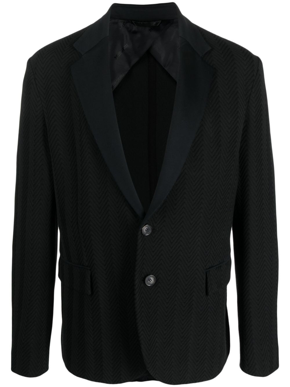 Missoni single-breasted chevron blazer - Black von Missoni