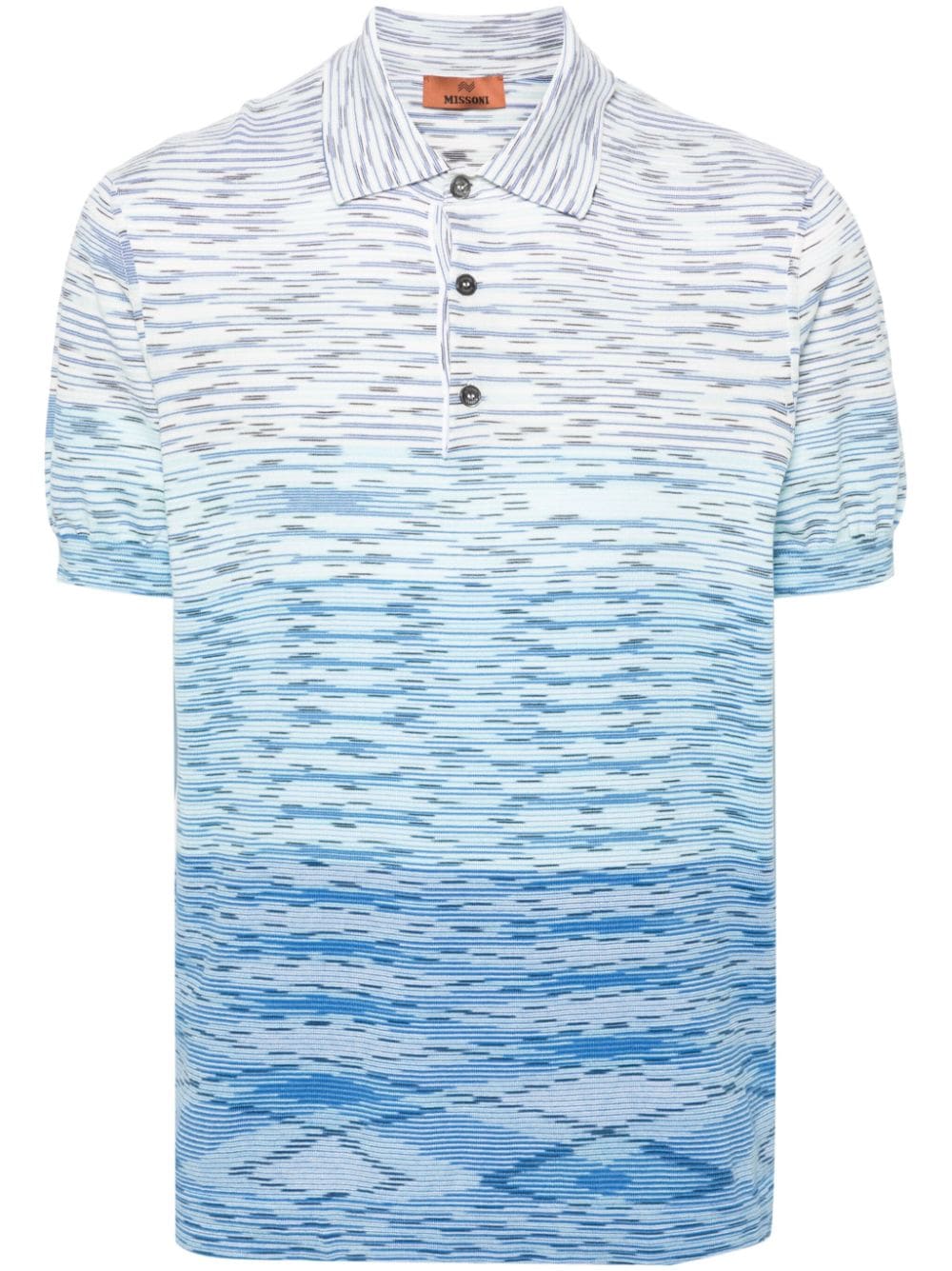 Missoni slub cotton polo shirt - Blue von Missoni