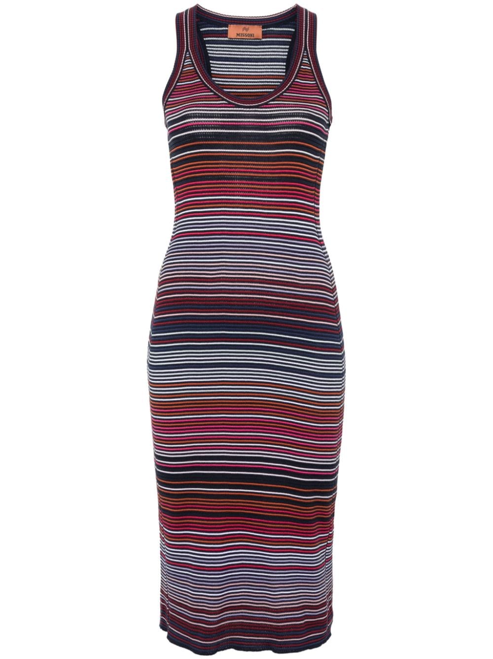 Missoni stripe-pattern knitted dress - Blue von Missoni