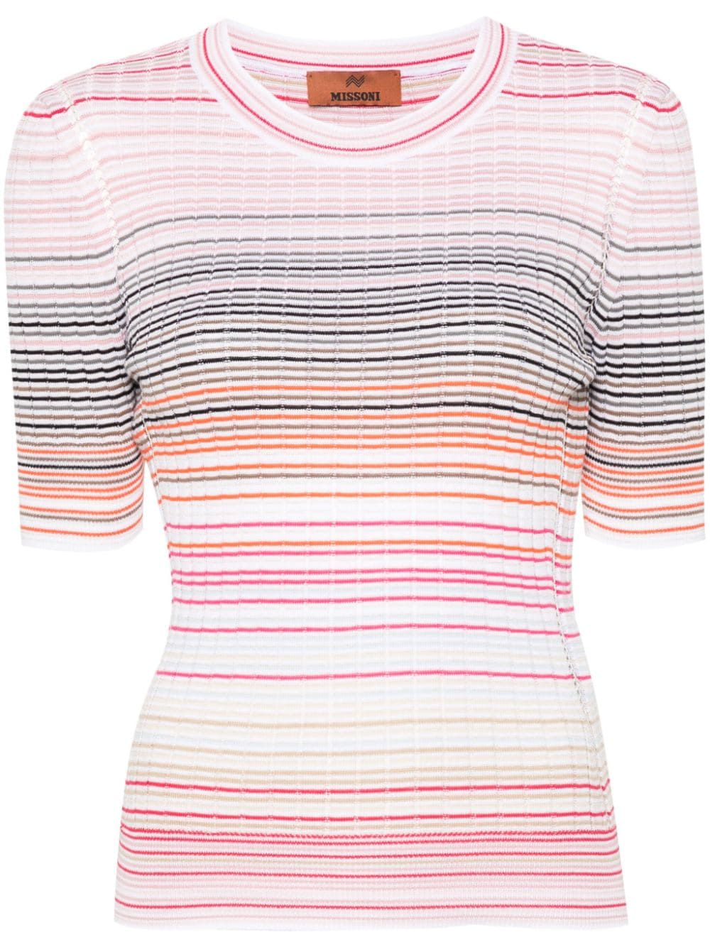 Missoni stripe-pattern knitted jumper - Pink von Missoni