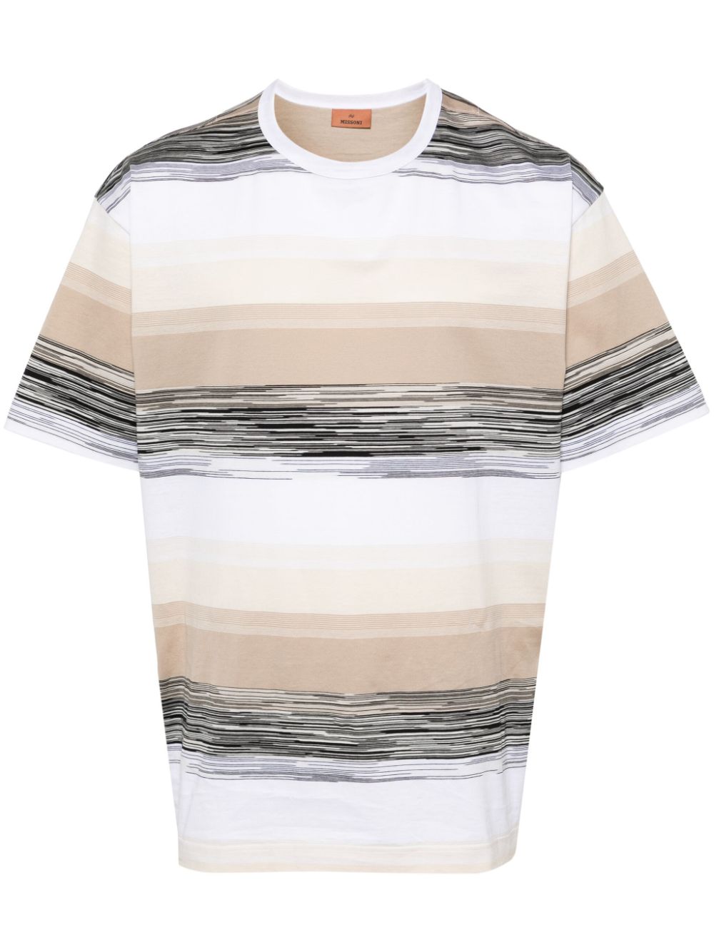 Missoni striped cotton T-shirt - Neutrals von Missoni