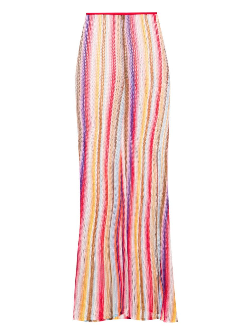 Missoni striped crochet-knit flared trousers von Missoni