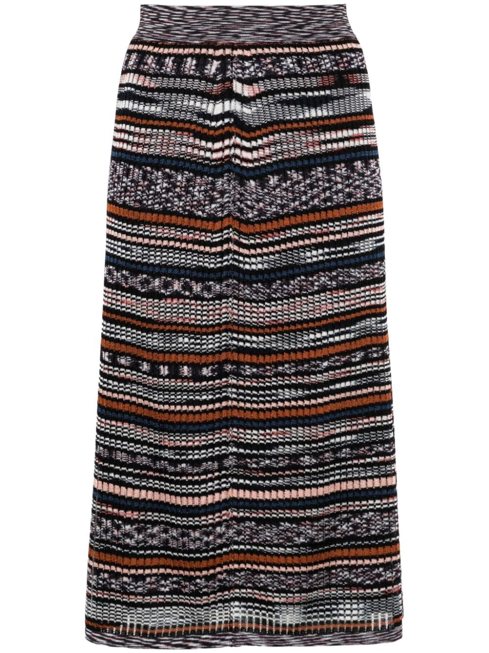 Missoni striped intarsia-knit skirt - Blue von Missoni