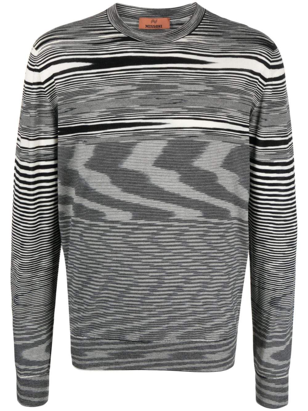 Missoni striped intarsia-knit wool jumper - Black von Missoni