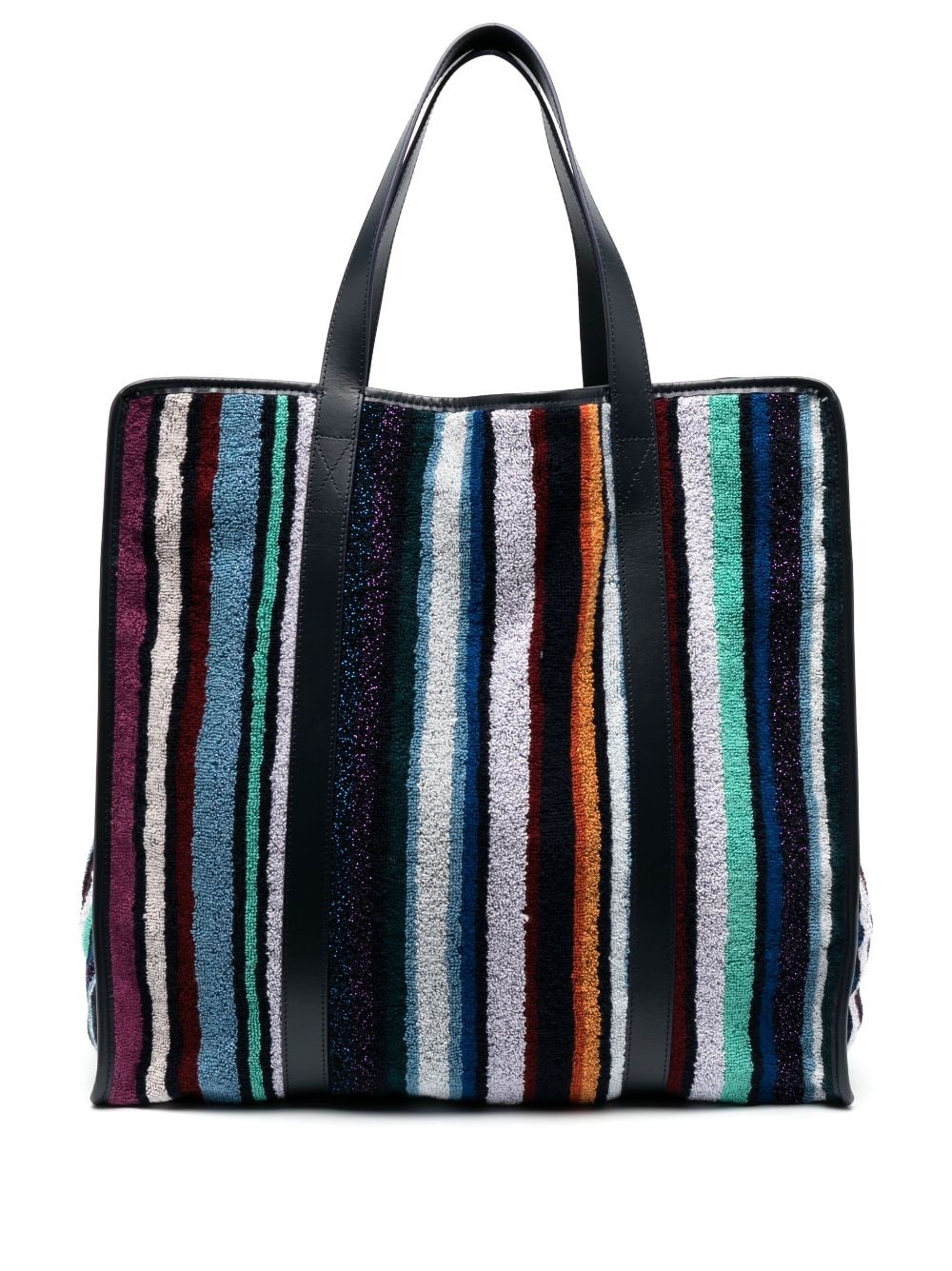 Missoni striped terry-cloth tote bag - Blue von Missoni