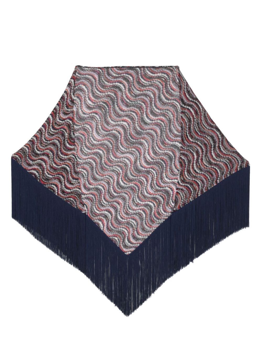 Missoni swirl-patterned fringed shawl - Blue von Missoni