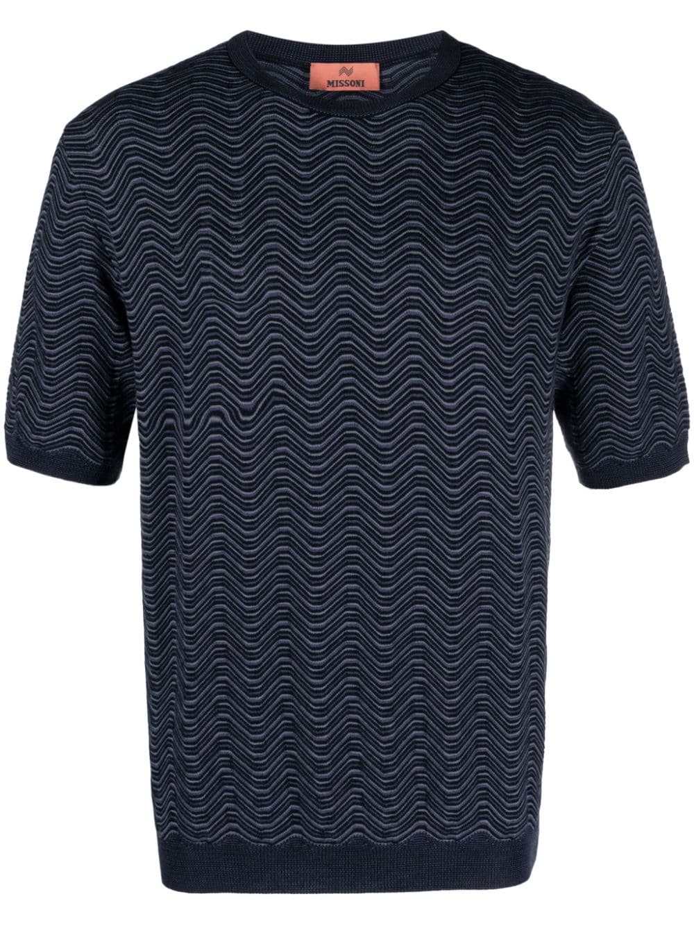 Missoni wave-pattern crew-neck T-shirt - Black von Missoni