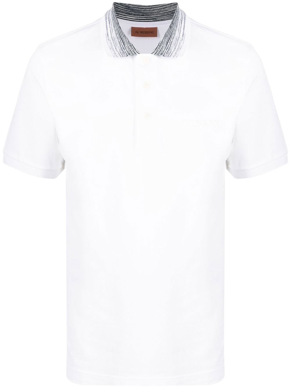 Missoni zig-zag collar polo shirt - White von Missoni