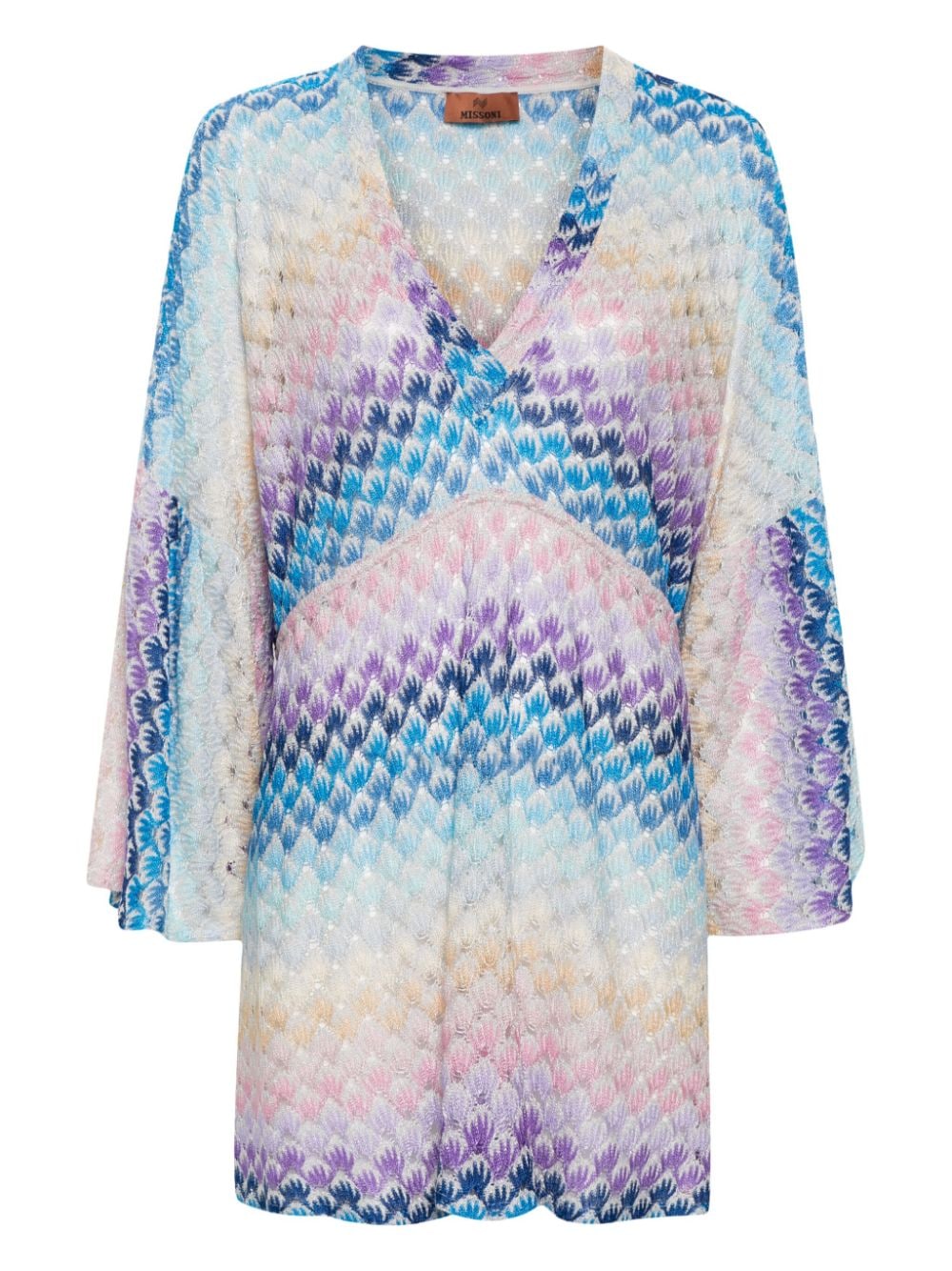 Missoni zig-zag knitted beach dress - Blue von Missoni