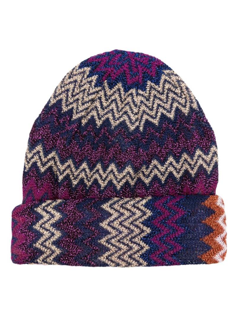 Missoni zig-zag knitted beanie - Pink von Missoni