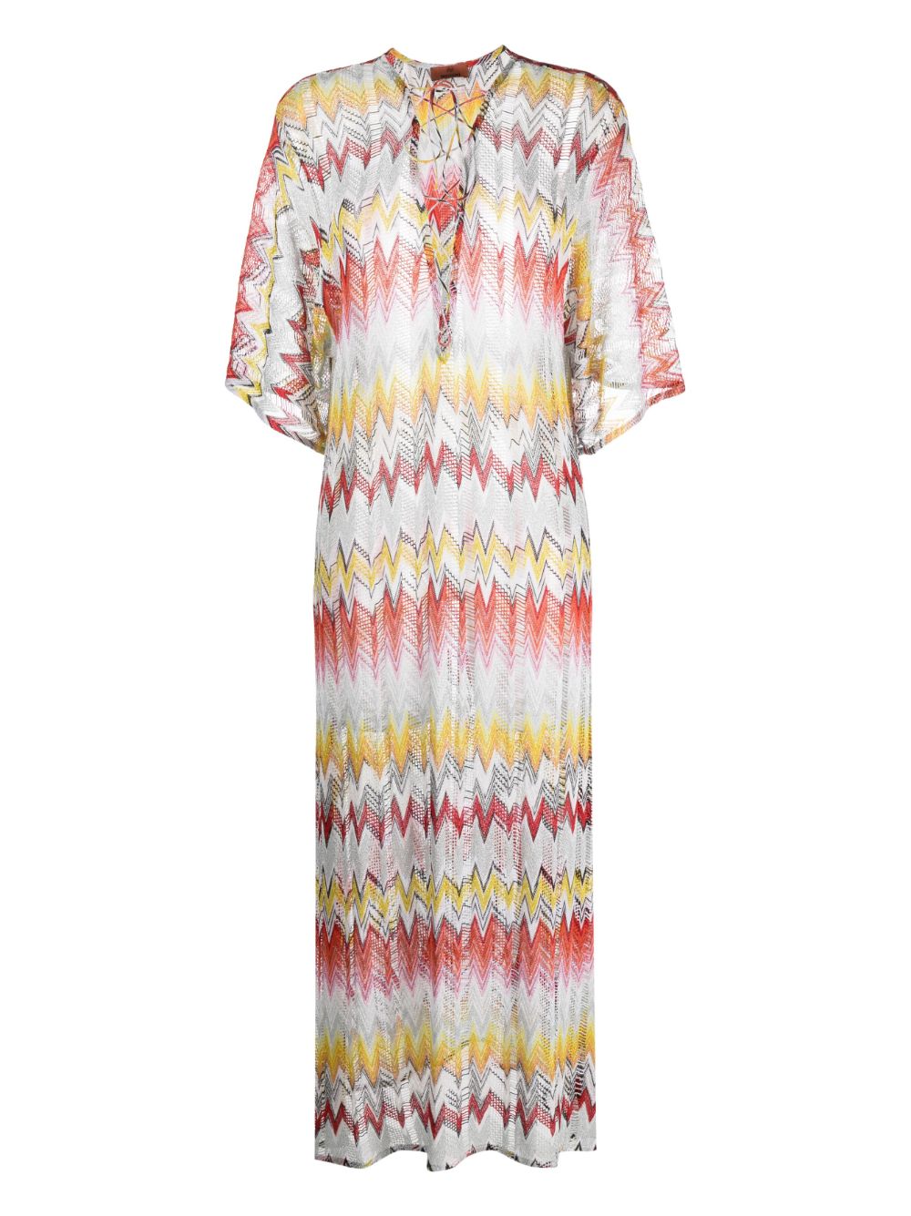 Missoni zig-zag pattern knitted dress - White von Missoni