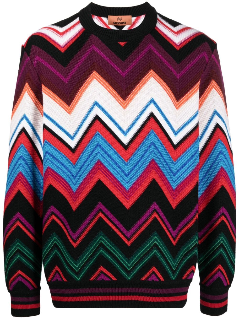 Missoni zigzag crew-neck jumper - Red von Missoni