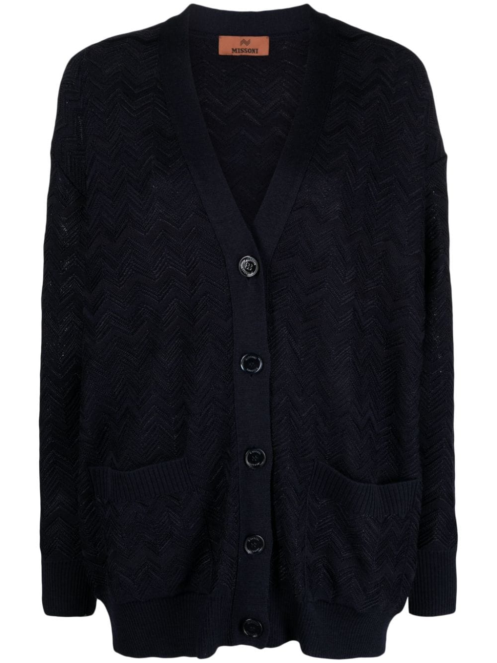 Missoni zigzag crochet-knit cardigan - Blue von Missoni