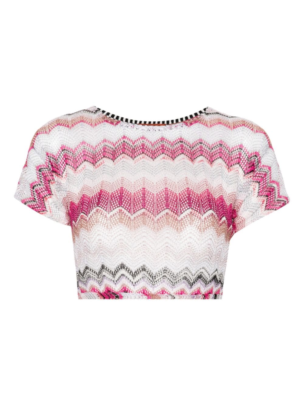 Missoni zigzag crochet-knit top - Pink von Missoni