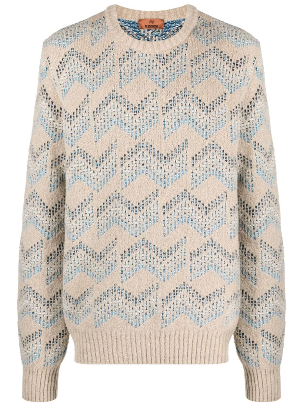 Missoni zigzag-jacquard jumper - Neutrals von Missoni