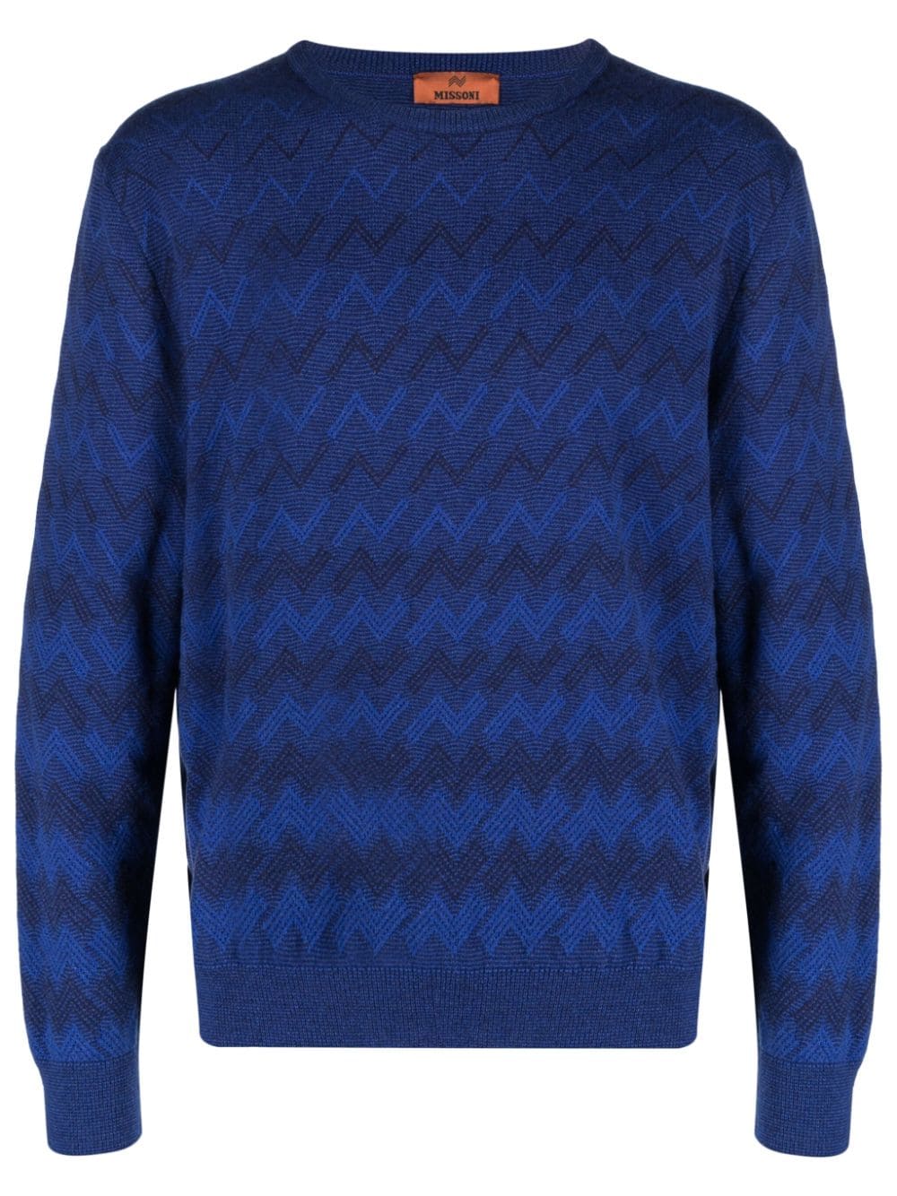 Missoni zigzag-pattern cashmere jumper - Blue von Missoni