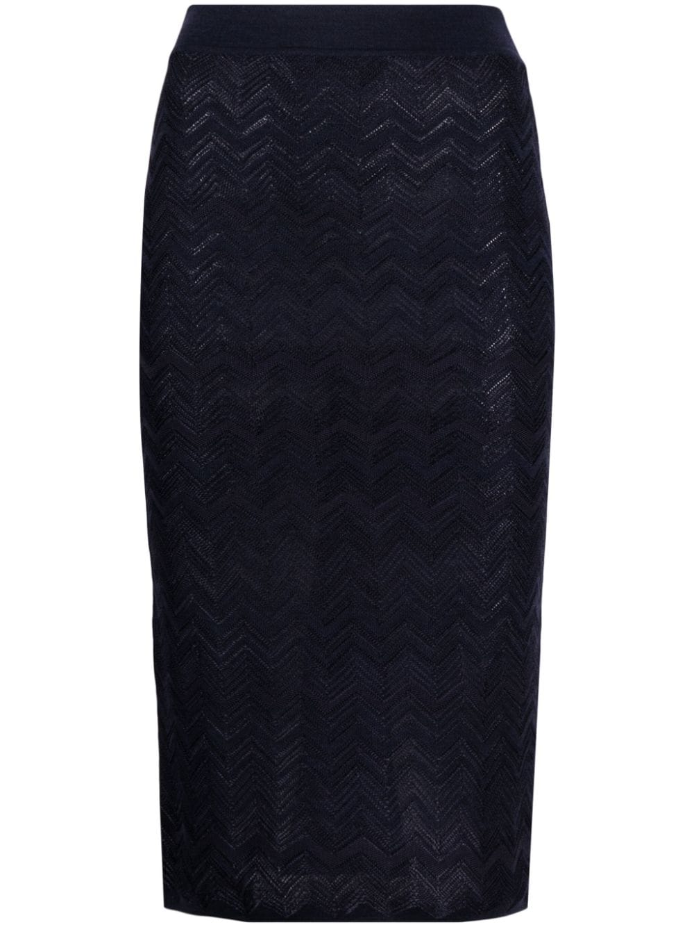 Missoni zigzag pencil skirt - Blue von Missoni