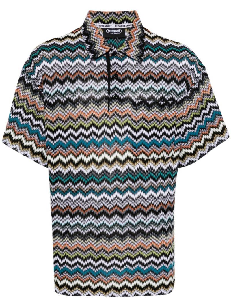 Missoni zigzag polo shirt - Black von Missoni