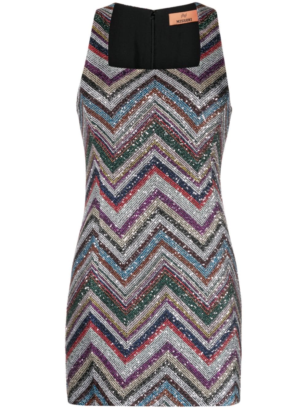 Missoni embellished zigzag-print minidress - Multicolour von Missoni