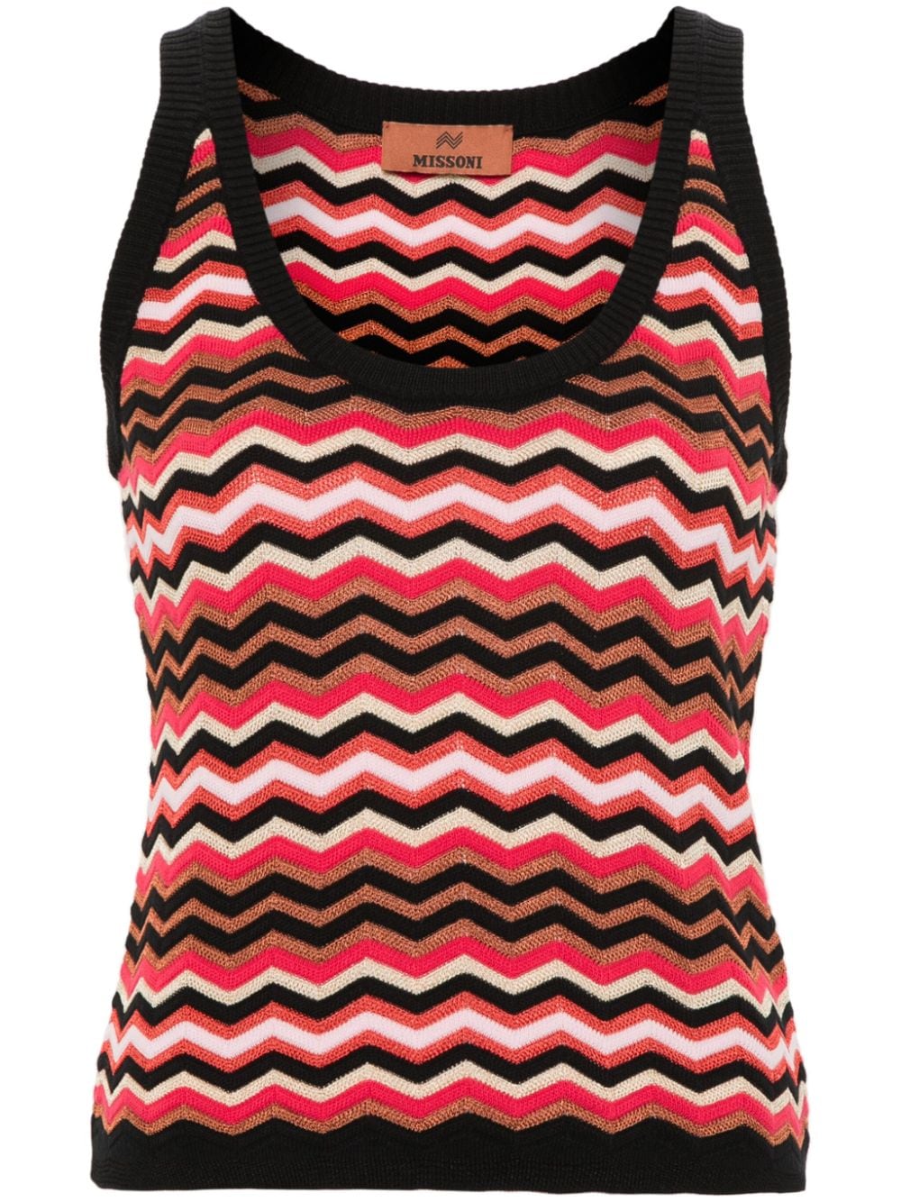 Missoni zigzag-woven knitted top - Black von Missoni