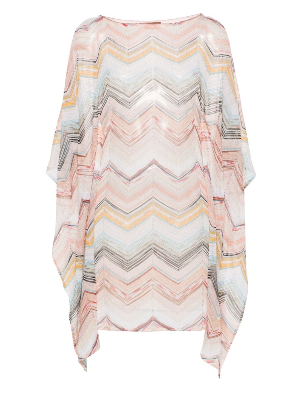 Missoni zigzag-woven lurex-detailed kaftan - Pink von Missoni