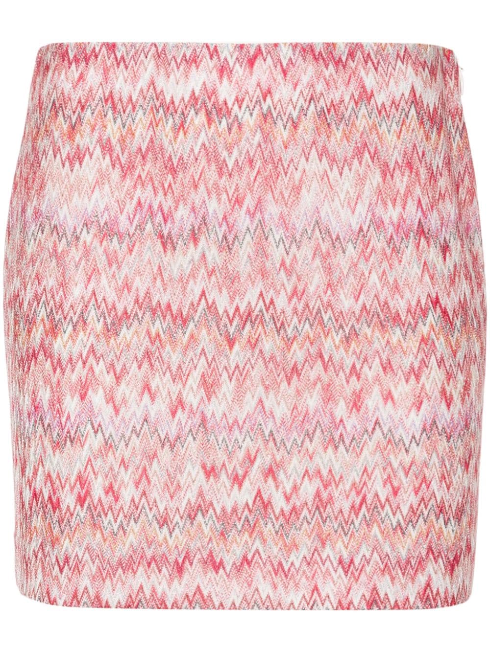 Missoni zigzag-woven mini skirt - Pink von Missoni