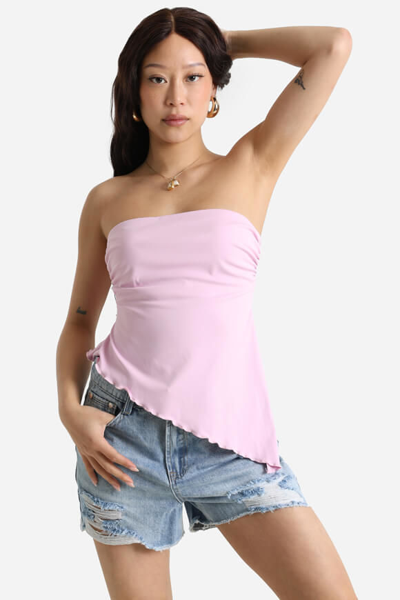 Missue Bandeau Crop Top | Rosa | Damen  | S von Missue