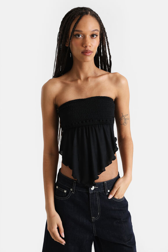 Missue Bandeau Crop Top | Schwarz | Damen | XXS Missue Bandeau Crop Top | Schwarz | Damen | XXS von Missue
