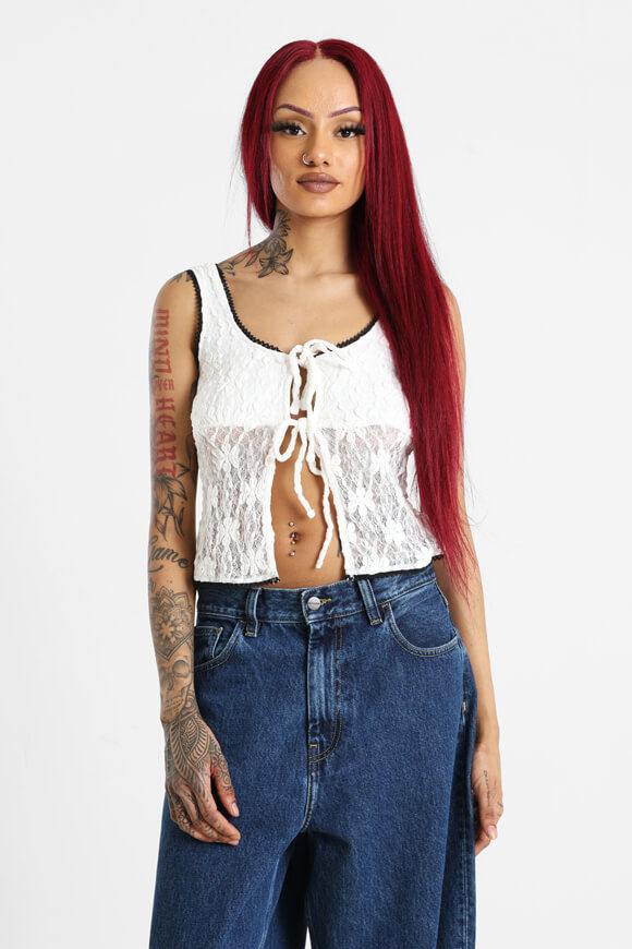 Missue Crop Spitzentop | Ecru | Damen | L Missue Crop Spitzentop | Ecru | Damen | L von Missue