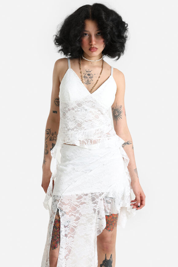 Missue Crop Spitzentop | Weiss | Damen | XXS Missue Crop Spitzentop | Weiss | Damen | XXS von Missue