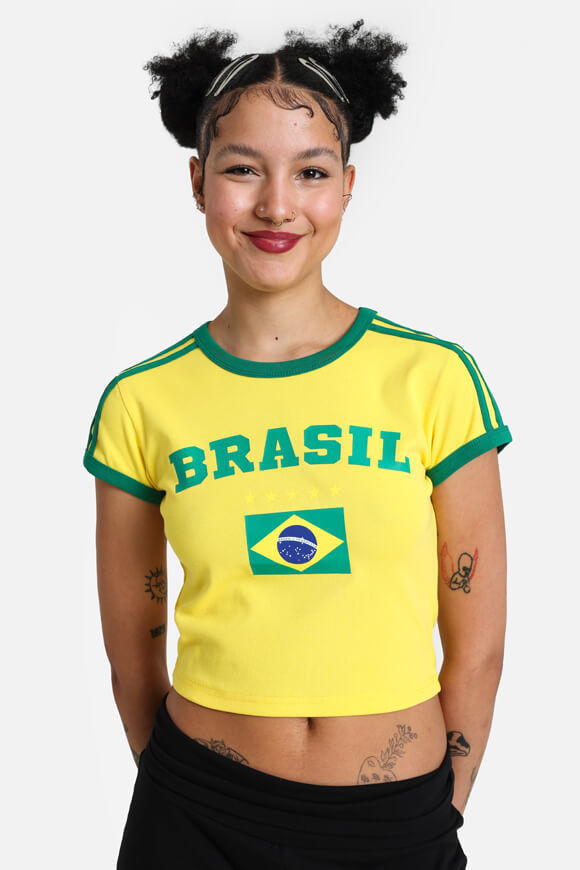 Missue Crop T-Shirt | Gelb + Grün | Damen  | XS von Missue