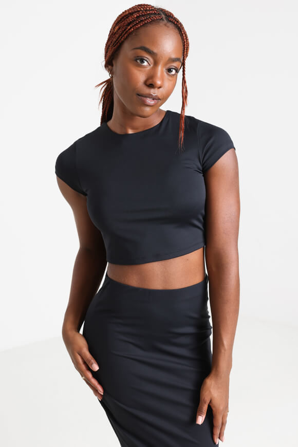 Missue Crop T-Shirt | Schwarz | Damen  | L von Missue