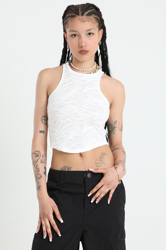 Missue Crop Top mit Strukturstoff | Offwhite | Damen  | M von Missue