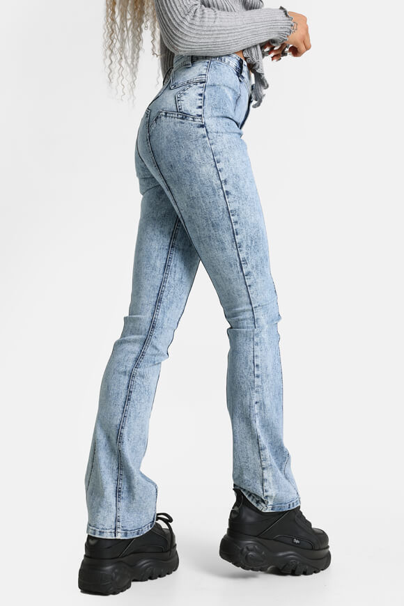 Missue Flare Jeans | Acid Wash Blue | Damen  | 36 von Missue