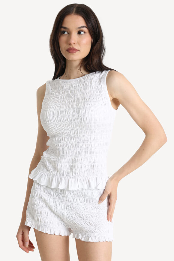 Missue Gesmoktes Top | Weiss | Damen  | M von Missue