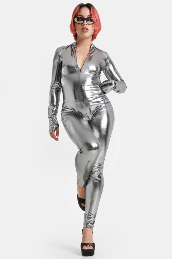 Missue Langer Metallic Overall | Silber | Damen  | L von Missue