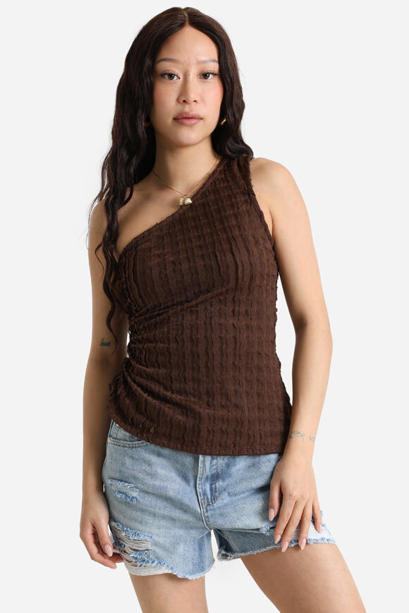Missue Strukturiertes One Shoulder Top | Braun | Damen  | M von Missue