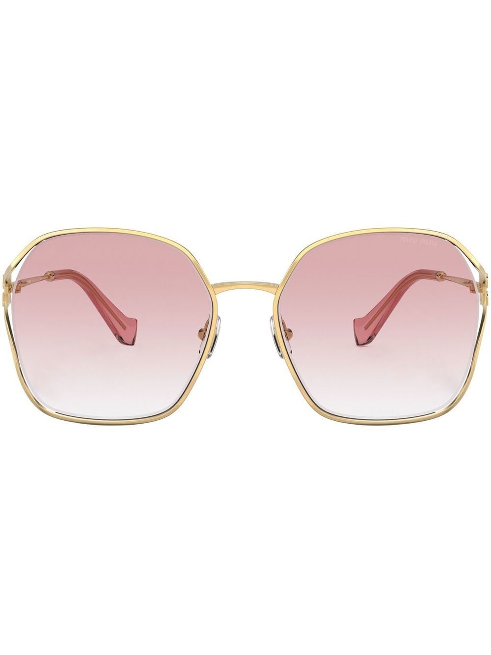 Miu Miu Eyewear gradient oversize-frame sunglasses - Gold von Miu Miu Eyewear