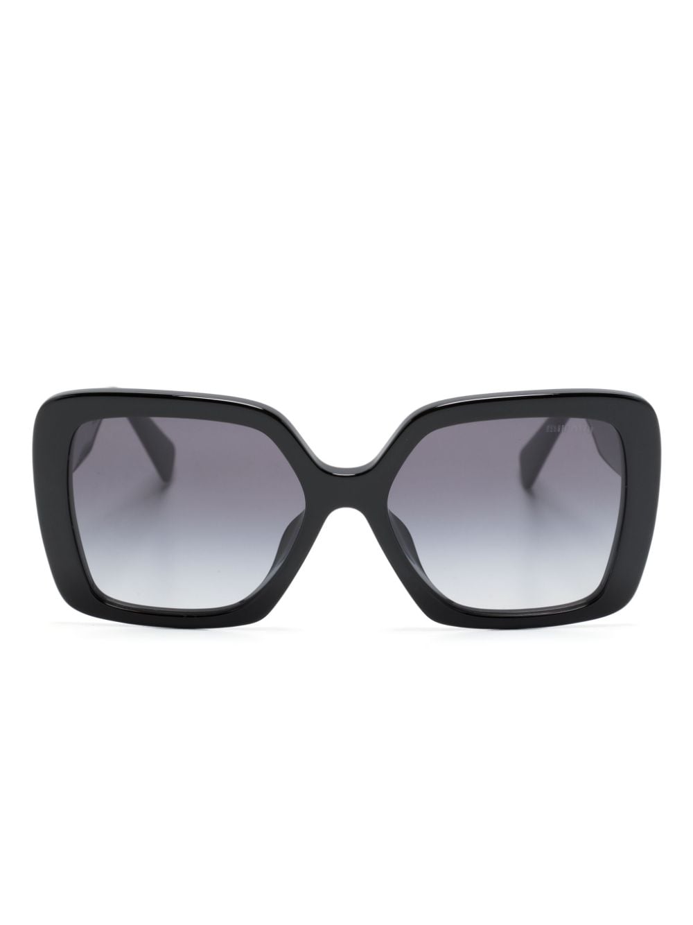 Miu Miu Eyewear logo-plaque oversized-frame sunglasses - Black von Miu Miu Eyewear