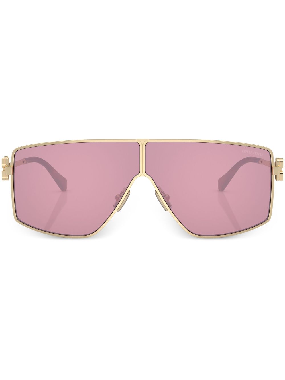 Miu Miu Eyewear oversize-frame tinted sunglasses - Gold von Miu Miu Eyewear