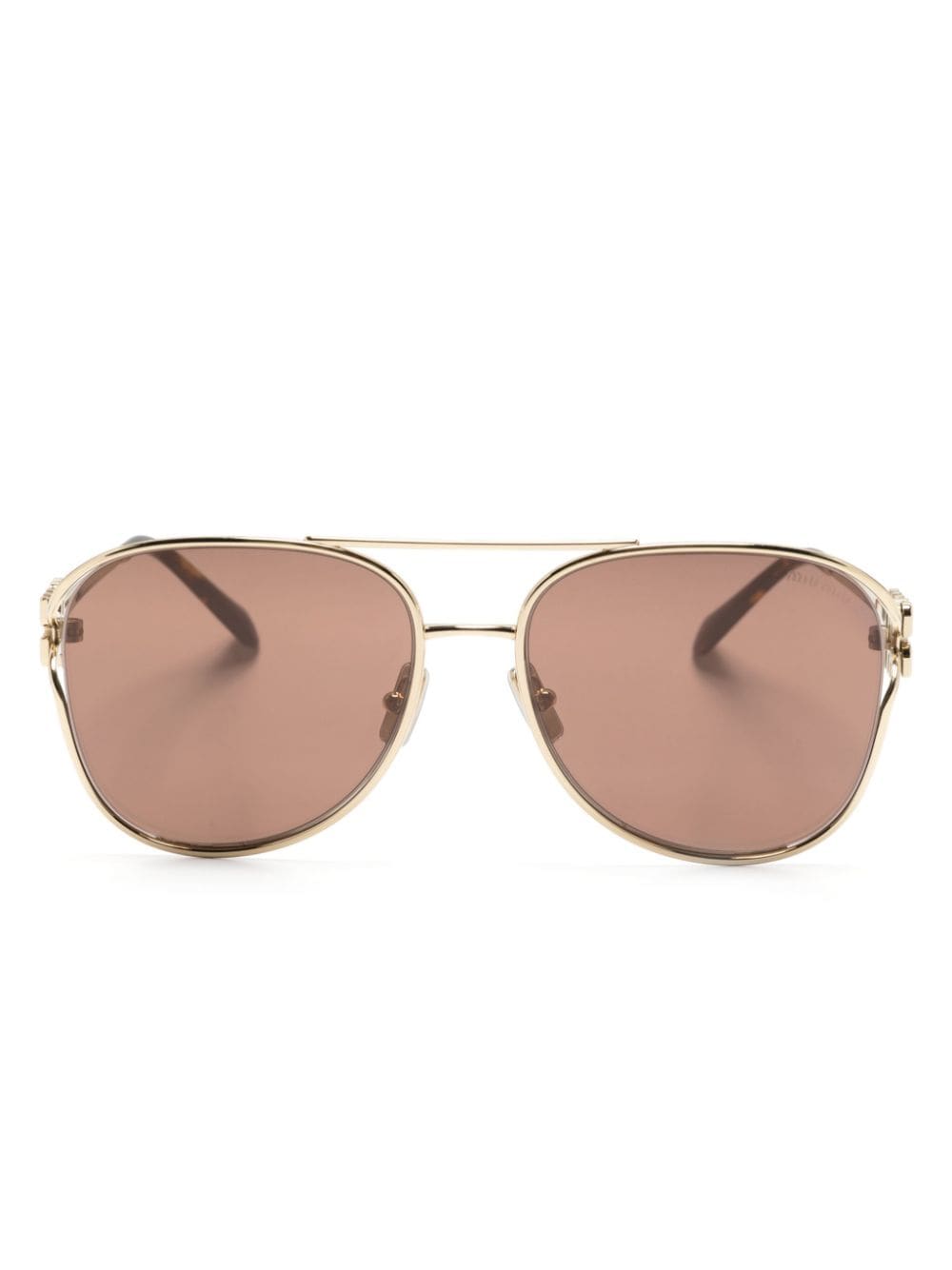 Miu Miu Eyewear pilot-frame sunglasses - Gold von Miu Miu Eyewear