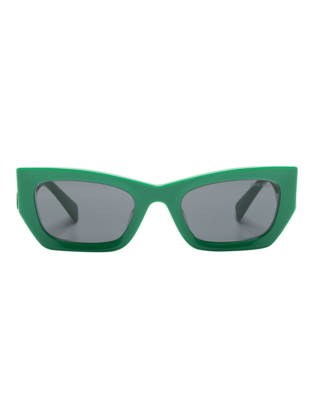 Miu Miu Eyewear raised-logo rectangular sunglasses - Green von Miu Miu Eyewear