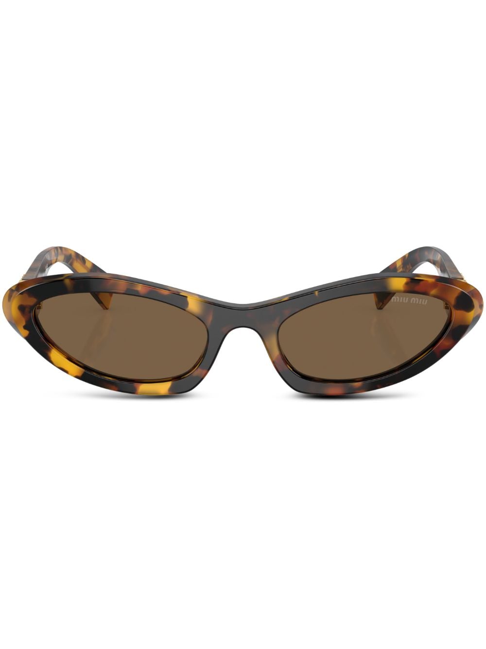 Miu Miu Eyewear tortoiseshell-effect oval-frame sunglasses - Green von Miu Miu Eyewear